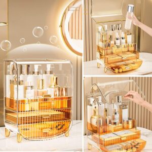 Cosmetics Display Case with Drawers for Skincare