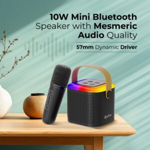 Bluetooth Speaker with Wireless Karaoke Mic